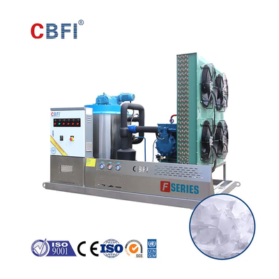 Máy làm mát nước tự động Máy làm đá mỏng sản xuất băng -5 ° C Bitzer / Copeland / Hanbell máy nén 1.0mm-2.5mm