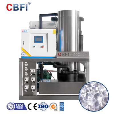 5 tấn ăn được ống băng máy với Ice Bin cho nhà hàng / quán bar / khách sạn
