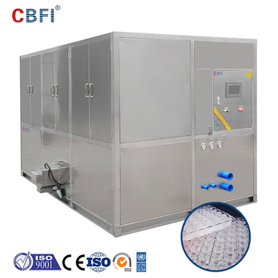 Máy làm khối băng thép không gỉ có tiếng ồn thấp với máy nén Bizter / Frascold