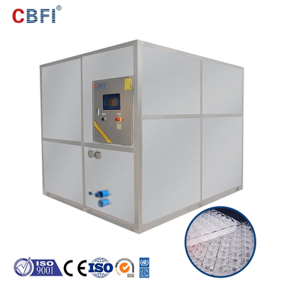 1-20 tấn / 24h Quadrat Industrial Ice Cube Machine Bizter Frascold R404A chất làm lạnh